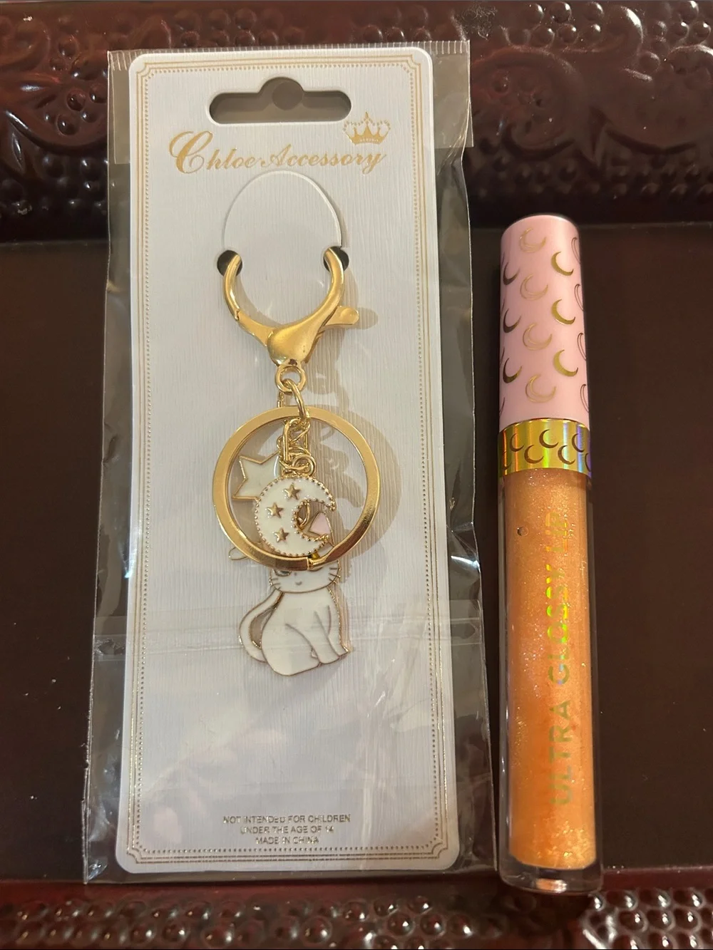 Sailor Moon ColourPop Moon Tiara Lip Gloss & Cat Moon Keychain Set (NWOT)